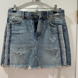 Free people jean skirt